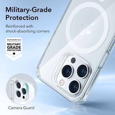 Ốp lưng chống sốc trong suốt hỗ trợ sạc Maqsafe cho iPhone 14 Pro Max (6.7 inch) hiệu Memumi Maqsafe Magetic Case siêu mỏng 1.5mm, độ trong tuyệt đối, chống trầy xước, chống ố vàng, tản nhiệt tốt - hàng nhập khẩu