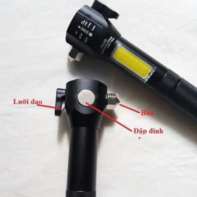 Đèn Pin Siêu Sáng T6-28 Đa Năng Có Dao Cắt