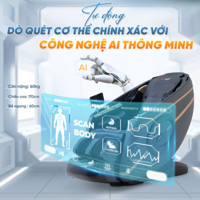 Ghế Massage Lifesport LS-339, Ghế Massage Gồm 20 Bài Massage 5 Kỹ Thuật Massage Điều Luyện, Điều Khiển Bằng Giọng Nói