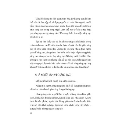Sách: Sáng Tạo - Phương Thức Làm Việc Và Sinh Tồn Trong Tương Lai