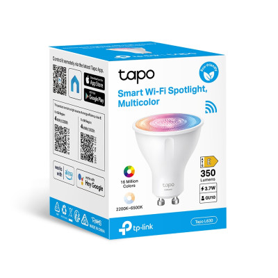 Bóng đèn thông minh TP-Link Tapo L630 - Chuẩn Gu10, 16 triệu màu, Hẹn giờ, Điều khiển từ xa - HÀNG CHÍNH HÃNG