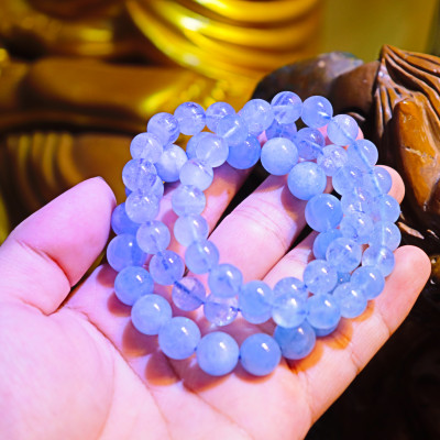 Vòng Tay Đá Aquamarine thiên nhiên 100%