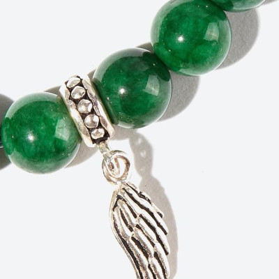 Vòng tay đá cẩm thạch sơn thủy phối cánh bạc Ngọc Quý Gemstones