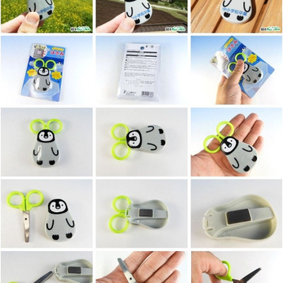 Kéo cho bé hình chim cánh cụt, có nam châm Echo Penguin - Hàng nội địa Nhật Bản nhập khẩu chính hãng