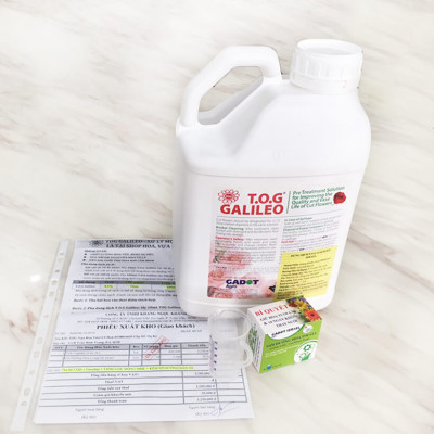 Dung dịch Bảo Quản Hoa Lâu tàn TOG Galileo Theo công nghệ của Israel (Can 5 Lít đậm đặt ) giúp xử lý hoa tươi lâu tại Nhà Vườn Trồng Hoa và Vựa Hoa