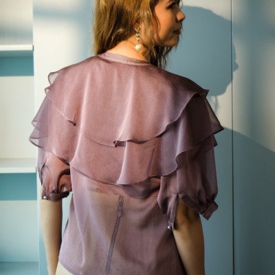 Áo Organza Mường Hoa TOP181 thời trang thiết kế Hity