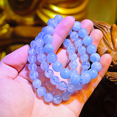 Vòng Tay Đá Aquamarine thiên nhiên 100%
