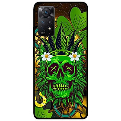 Ốp lưng dành cho Xiaomi Redmi Note 11 Pro 5G mẫu Đầu Lâu Xanh Hoa