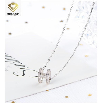 Dây chuyền bạc Ý 925 Huệ Ngân - Chữ H-Heart Biểu tượng trái tim PP1752