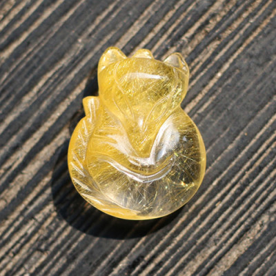 Hồ Ly Thạch Anh Tóc Vàng Ngọc Quý Gemstones