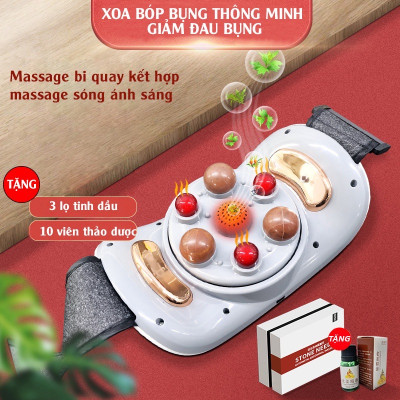 Đai Massage Bụng RULAX, Hỗ Trợ Giảm Đau Nhức, Bi Đá Kết Hợp Hồng Ngoại, Giảm Đau Bụng Cho Người Viêm Đại Tràng, Táo Bón, tan mỡ bụng ,thon gọn cơthe