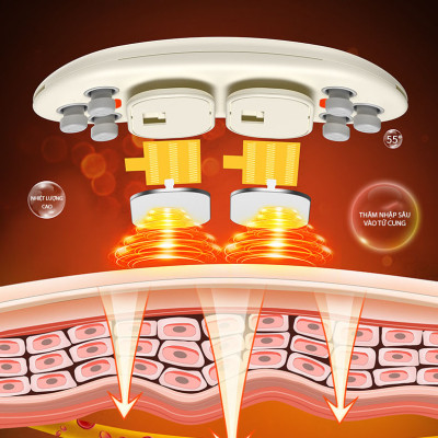 Đai Chườm Nóng, Máy Massage Giảm Đau Bụng Kinh BUMAS BU01 - Hỗ Trợ Chống Lão Hoá Da Sau Sinh - Hàng Chính Hãng