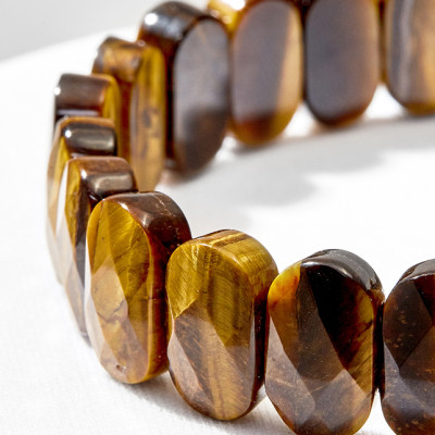 Vòng tay thạch anh mắt hổ vàng nâu Ngọc Quý Gemstones