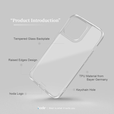 Ốp lưng dành cho iPhone 14 Pro/14 Pro Max/13/13 Pro/13 Pro Max HODA Crystal Pro Glass - Hàng Nhập Khẩu