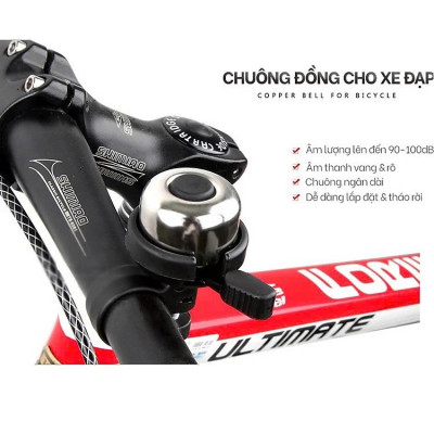 Chuông Xe Đạp Thể Thao Địa Hình Mini Bằng Đồng Âm Thanh Vang 90-100dB Gắn Ghi Đông Xe Đạp (Loại Cơ Bản) - Giao Màu Ngẫu Nhiên