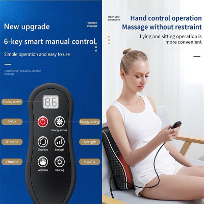 ￼Gối Massage Cổ Vai Gáy RULAX, Tựa Lưng Massage Hồng Ngoại Đa Năng 20 Bi, 2 Động Cơ Rung ( Động Cơ Không Chổi Than)