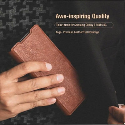 Bao Da dành cho Samsung Galaxy Z Fold 7 / Z Fold 6 hiệu Nillkin Aoge Leather Cao Cấp - Hàng nhập khẩu