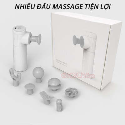 Súng massage cầm tay mini 7 đầu Puli PL-657, thiết kế mới cán tay cầm dài
