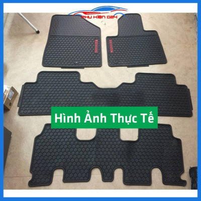 Lót sàn ô tô cao su Santafe 2019-2020-2021-2022 không mùi chống trơn trượt