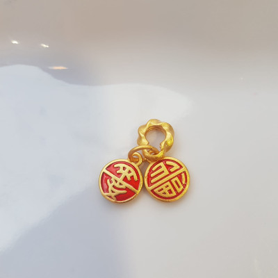 Phụ Kiện Nữ Charm vòng đeo tay xinh  Hình 2 đồng tròn đỏ kiểu may mắn các chị em phối vào vòng tay của mình ạ  Size đồng tròn kiểu size ngang 10mm x dầy 2mm ạ