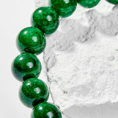 Vòng Tay Phong Thủy Nữ Đá Cẩm Thạch Sơn Thủy Phối Charm Tuổi Sửu Bạc Mạ Vàng 24K (8mm) Mệnh Mộc, Hỏa Ngọc Quý Gemstones