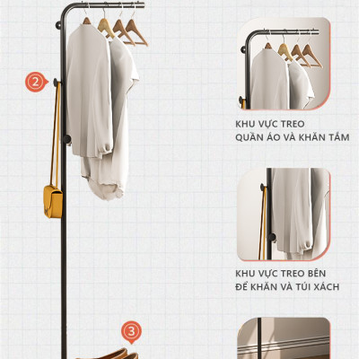 Giá treo quần áo IGA khung thép chống ghỉ phủ sơn tĩnh điện phong cách hiện đại - GM91