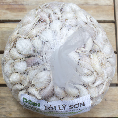 Tỏi Lý Sơn Dori Green - Loại tỏi tách tép - Túi lưới 500g - Trồng tại đảo Lý Sơn