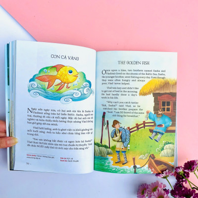 Sách - 10 Ten-Minutes Bedtime Stories - 10 Phút Đọc Truyện Trước Giờ Đi Ngủ - Folktales - Truyện Dân Gian - Song Ngữ Việt-Anh