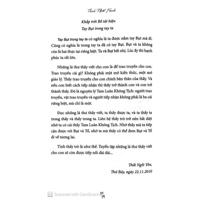 Sách - Tay Thầy Trong Tay Con - Thích Nhất Hạnh - Thái Hà