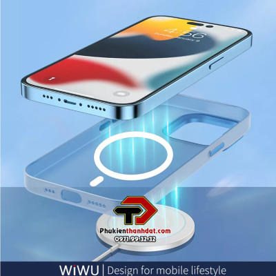 Ốp lưng cho iPhone 14 Pro Max chính hãng WiWu Ultra Thin Frosted chống vân tay - Hàng chính hãng