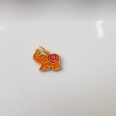 Phụ Kiện Charm Vòng Tay Nữ đẹp  Hình Voi màu vàng  Các chị phối với vòng đeo tay của mình xinh xinh ạ