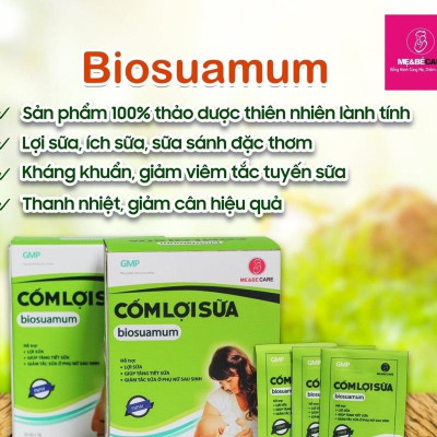 Cốm lợi sữa Biosuamun loại 20 gói của hãng FOXS-USA