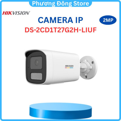 Camera IP HIKVISION thân trụ DS-2CD1T67G2H-LIUF 6MP Đèn kép, Chống ngược sáng, hồng ngoại 50m, phát hiện người ,.-Hàng chính hãng