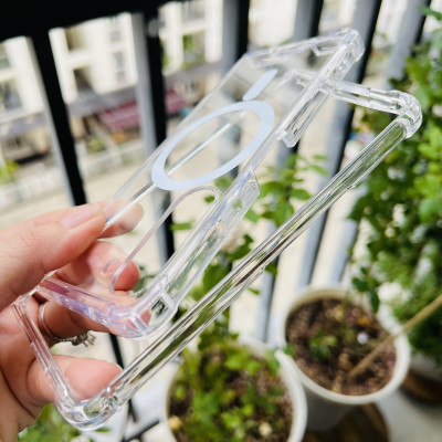 Ốp lưng cho Galaxy Z Flip 5 Likgus trong suốt có sạc không dây- hàng chính hãng