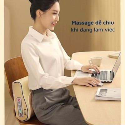 Gối Massage Cổ Vai Gáy 6 Chức Năng GDV - Màu Ngẫu Nhiên - Hàng Chính Hãng