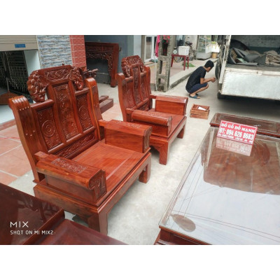 Bộ bàn ghế âu á kiểu như ý tay hộp gỗ lim bộ 2m2 và bộ 2m4