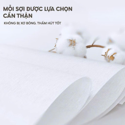 Khăn mặt khô dùng 1 lần Top Gia, đa năng mềm mịn siêu dai an toàn cho làn da, không xơ bông