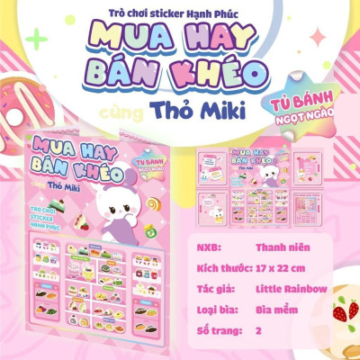 Sách - Mua Hay Bán Khéo Cùng Thỏ Miki Tủ Bánh Ngọt Ngào (Hơn 60 Stickers) - Megabook