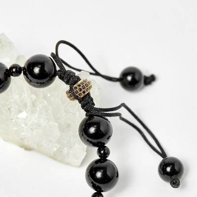 Vòng Chuỗi Mân Côi Đá Obsidian Đen hạt đá 10mm,ni 52mm - Ngọc Qúy Gemstones