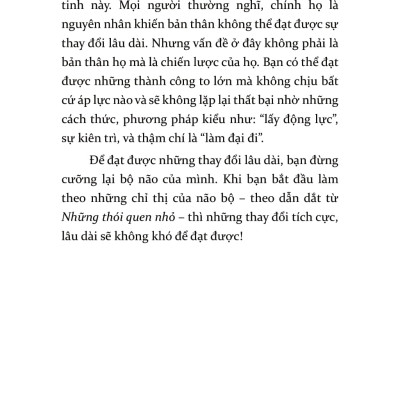 Gieo Thói Quen Nhỏ, Gặt Thành Công Lớn