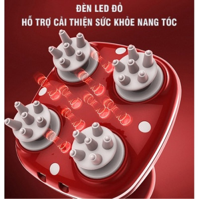Máy Massage Đầu Kết Hợp Tia Hồng Ngoại, Chống Nước Nikio NK-111 - Rung Và Xoa Bóp Giúp Giảm Đau Nhức Đầu