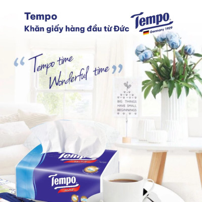 Combo 2 Lốc Khăn Giấy Gói Rút Tempo Không Mùi (Lốc 4 Gói)