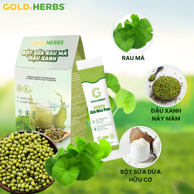 Bột sữa rau má đậu xanh GoldzHerbs – 14 gói/ 500g