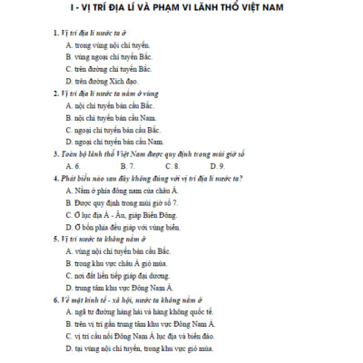 Sách - Trắc nghiệm địa lí 8 (dùng chung cho các bộ sgk hiện hành)