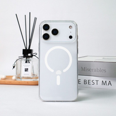 [Dành cho Iphone 17 Pro max] Ốp Lưng Trong Suốt Sạc Không Dây Có Nút Control Camera MIPOW KINGBULL Magnetic Tempered Glass_ Hàng chính hãng