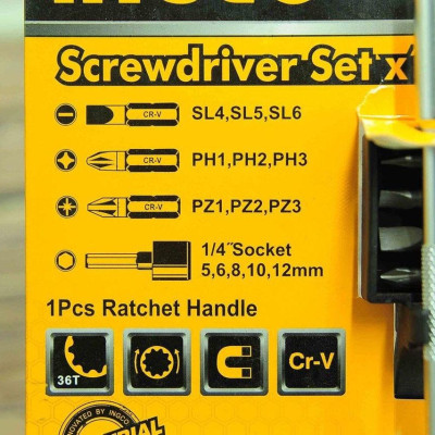 BỘ TUỐC NƠ VÍT ĐA NĂNG 15 CHI TIẾT INGCO AKISD1508 - HÀNG CHÍNH HÃNG