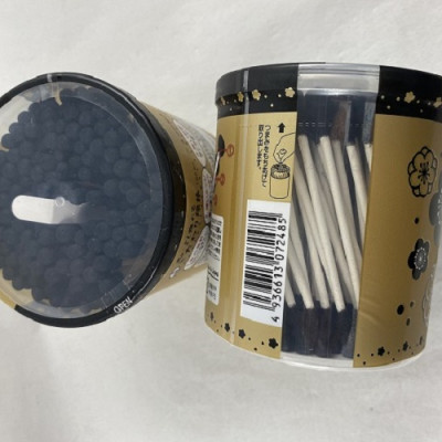 Hộp 150 tăm bông ngoáy tai than hoạt tính đầu xoắn Sanyo Swab - Made in Japan