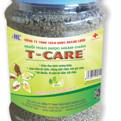 Muối Thảo Dược Ngâm Chân T-Care 600gr (Chứa bốn loại thảo dược và muối khoáng, là phương pháp hỗ trợ trị liệu đông y cổ truyền, chăm sóc toàn diện sức khỏe và đôi chân của bạn)