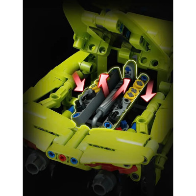 Bộ xếp hình Xe ô tô xanh SpeedCar Block, Xe lắp ráp 91004 - QMAN