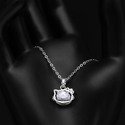 Dây Và Mặt Dây Chuyền Bạc Hiểu Minh DMD348S Mèo Kity